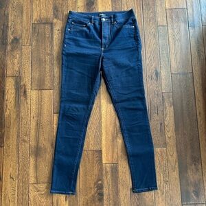 Express Women's Skinny Jeans - Dark Blue